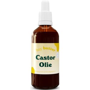 Castor Olie (100% Biologisch & Koudgeperst) 100ml in Bruine Glazen Fles - Castor Olie als Wimperserum, Haarolie & Huidolie
