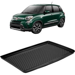 Kofferbakmat - kofferbakschaal op maat voor Fiat 500L - hoogwaardig kunststof - waterbestendig - gemakkelijk te reinigen en afspoelbaar