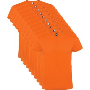 Oranje 10 pack t-shirts Merk Roly Atomic 150 maat 3XL