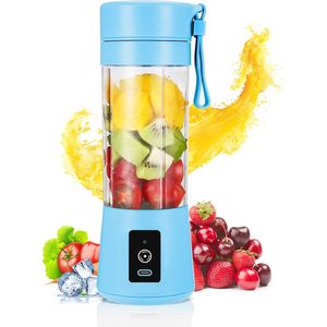 Portable smoothie blender - Draagbare Smoothie blender - smoothie maker to go - 380ML, met USB-C aansluiting (geel)
