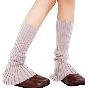 Women's Cable Knit Thigh High Boot Socks Extra Long Winter Stockings Leg Warmers - Herfst- en winter effen uitlopende beenwarmers, warme meisjesachtige preppy stijl, modieuze sokken met wijde pijpen（1 paar abrikoos）