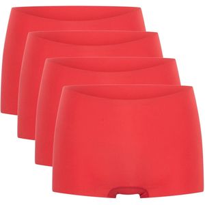 Beeren dames shorts Invisible - 4-pack Laura - maat S/M - rood