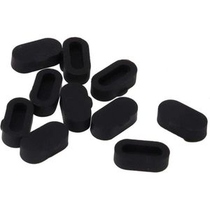Antistofplugset siliconen doppen voor Garmin Fenix5 5S 5X S60 - Eenvoudige opslagbeschermer - Oplaaddoppen - 10 stuks/set - zwart .