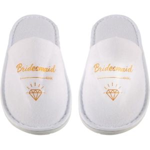 JHubers Goods - Set van 3 witte bruidsmeisjes spa slippers met comfortabele 7mm zolen, maat 28 x 11 CM. Luxe en zachte bruidssloffen voor bruiloften of spa dagen.