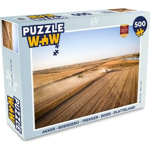 Puzzel Akker - Boerderij - Trekker - Boer - Platteland - Legpuzzel - Puzzel 500 stukjes