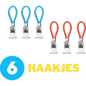 TheedoekHaakjes - 6 stuks - Handdoekknijpers - Handdoek haakjes - Handdoek klemmetjes/clips/knijpers - Theedoek haakjes - Handdoek knijpers - Towel hanger - Ophangen