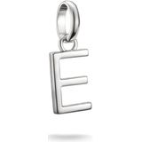 Charm-Anhänger - Letter E - Zilver - 925er Recycled Silver