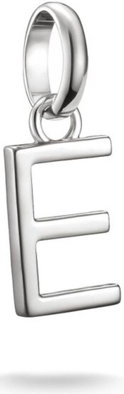Charm-Anhänger - Letter E - Zilver - 925er Recycled Silver