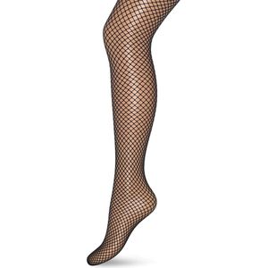 Bonnie Doon Visnet Panty Zwart Dames maat L/XL 40/42 - Netpanty - Fishnet Tights - Visnet Patroon - Comfortabele Pasvorm - Stevig Materiaal - Super Elastisch - Doorschijnend - Black - BN751994.101