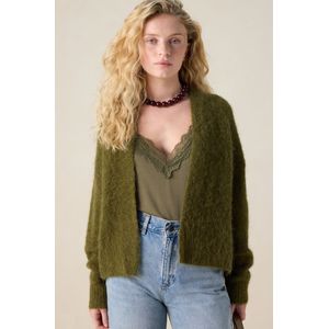 Sissy-Boy - Singlet - Groen - Spaghettibandjes - V-hals met Kant