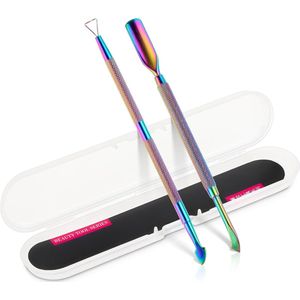 Nagelriemverzorging Set - Cuticle Pusher - Nagelriemduwer - Nagelriemverwijderaar - Cuticle Remover - Nagelriem Knipper - Nagelriem Snijder - Bokkepootje - 2 Stuks