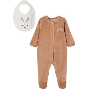 Vertbaudet Kerstset Rendier pyjama + slabbetje voor baby's