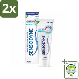 Sensodyne - Tandpasta - Complete Protection + Cool Mint - Koele Munt - 75 ml - Voordeelverpakking - 2 stuks - Tandpasta gevoelige tanden - Tandgevoeligheid