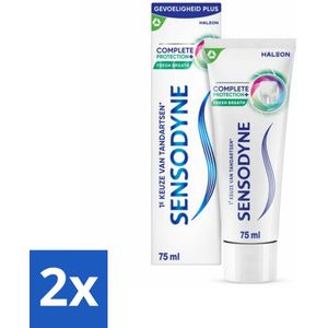 2 x Sensodyne - Tandpasta - Complete Protection + Fresh Breath - Frisse Adem - 75 ml - Tandpasta Gevoelige Tanden - Tandpasta Frisse Adem - Sensodyne - Mondverzorging - Gevoelige Tanden