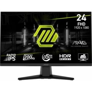 MSI MAG 242F - Gaming Monitor - Zwart - 24 inch - FHD - Rapid IPS-paneel - 200 Hz - 0,5 ms