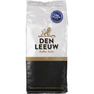 Den Leeuw - Snelfilter Koffie - 1 kg - Gemalen Koffie - Hollandse Smaak - Kwaliteit Filterkoffie