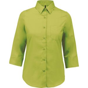 Kariban Overhemd in onderhoudsvriendelijk polykatoen-popeline 3/4-mouwen dames K558 - Burnt Lime - 4XL