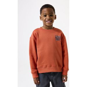 GARCIA - Tekst Print Sweater - Oranje - Lange Mouw