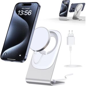 Draadloze oplader houder - magsafe-oplader - Snel opladen - Zilver