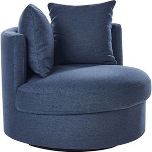 DALBY - Fauteuil - Blauw - Stof