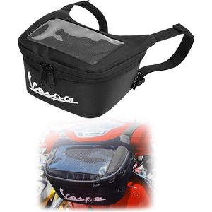 Stuurtas voor Vespa - Telefoon / navigatie vakje - met regen hoes - ook te gebruiken als fanny pack - Motor scooter telefoonhouder tas accessoires