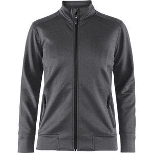 Craft Noble Zip Jacket Dames Donkergrijs/Zwart maat S