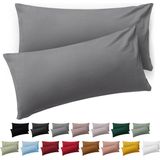 Blumtal Kussensloop Microvezel Kussenhoes 40 x 80 cm - Grijs - Set van 2