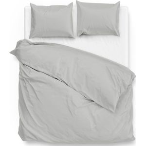 ZoHome Satinado Dekbedovertrek - Tweepersoons - 200x200/220 cm - Ash Grey
