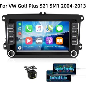 7inch Touchscreen Auto Radio for VW Golf Plus 521/5M1 (2004-2013) | Android 13 2+32G met GPS Navigatie, Draadloos CarPlay en Achteruitrijcamera