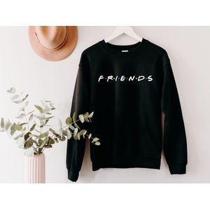 Lykke Friends Sweatshirt | Trui | Friends | Heren - Dames - Unisex | Zwart | Maat XL