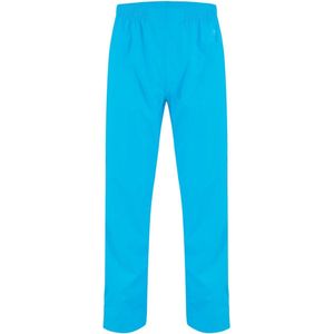 Neon blauwe lichtgewicht regenbroek met volledige rits XL