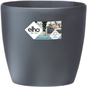 Elho Brussels Rond Wielen 47 - Grote Bloempot voor Binnen - 100% Gerecycled Plastic - Ø 46.5 x H 43.5 cm - Antraciet