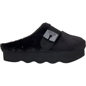 SCHOLL GRETA E Synthetic fur Womens Black FALSO Clogs - Black - Maat 37