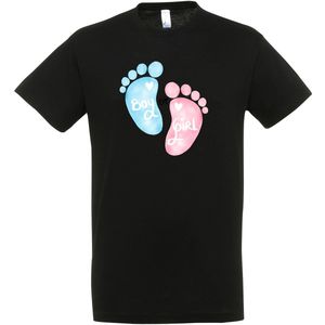 Boy Girl T-shirt - Gender Reveal Party T-Shirt – Team Roze of Team Blauw – Zwangerschap Aankondiging Shirt – Baby Geslacht Onthulling Kleding – Mama Papa Familie Matching Outfit - Maat S