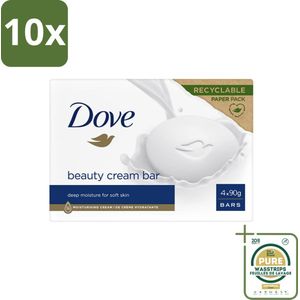 10 x Dove Original - Zeep - Beauty Cream Bar - 360 g - Grootverpakking - Dove Beauty Cream Bar - Zeep Voor Gezicht - Zeep Voor Lichaam - Mild Reiniging - Hydraterende Zeep