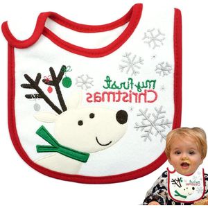 Christmas Baby Bibs - Drooling and Teething Bibs - Absorbent Cotton - Festive Design .