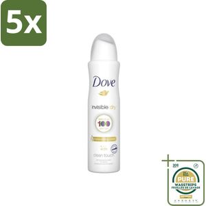 5 x Dove Deodorant Spray - Invisible Care - 150 ml - Grootverpakking - Deodorant Spray - 0% Aluminium - Frisheid - Verzorgende Deodorant - Langdurige Bescherming
