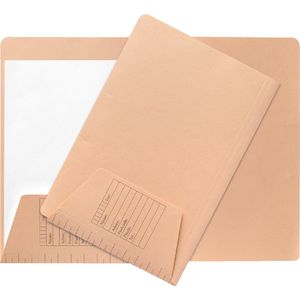 Binnenmap jalema folio 225gr met flap chamois | Omdoos a 100 stuk | 100 stuks