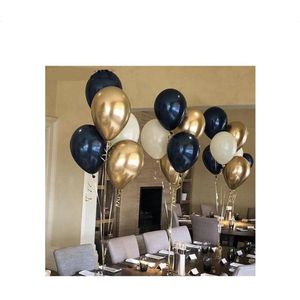 Ballonnen Donkerblauw - Goud - Wit - DH collection | Effen | Baby Shower - Kraamfeest - Verjaardag - Geboorte - Fotoshoot - Wedding - Marriage - Birthday - Party - Feest - Huwelijk - Jubileum - Event  - Decoratie | Luxe uitstraling | Kids