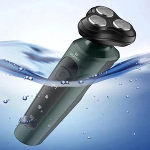 Scheerapparaat - 4 in 1 - Waterdicht - Voor mannen - Nat en droog - Trimmer - 60minuten batterij duur - USB oplaadbaar - ABS - Donker groen -
