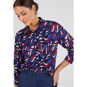 Damart - Overhemdblouse van warm tricot - Dames - Rood - S