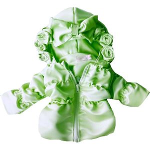 Maat 134 Zomerjas fel groen met steentjes en glitter jas baby en kind kinderJas
