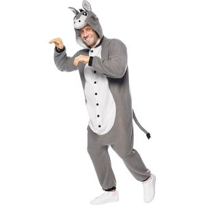 FUNIDELIA - Ezel Kostuum - Bruin - Onesie voor Volwassenen