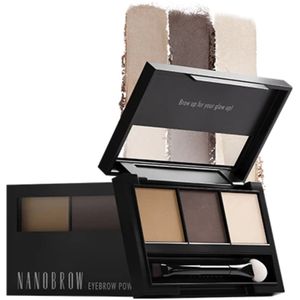 Nanobrow - Eyebrow Powder Kit - Light - Wenkbrauw Styling Kit - Set met Twee Wenkbrauwpoeders en Highlighter