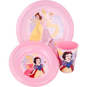 Princess kinderservies - roze - 3 delig - Disney Prinsessen servies