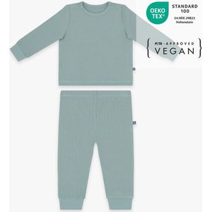 Pyjama 2-delig voor baby's en kinderen, lange mouwen, ademend & temperatuurregulerend, katoen en viscose, zacht voor de huid, stijlvol ribeffect