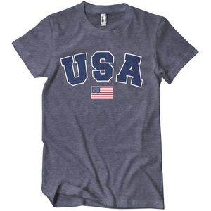 Hybris USA Varsity T-Shirt Navy-Heather-S