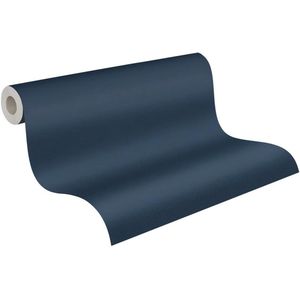 Unyqoos® Stijlvol blauw vliesbehang met lichte structuur voor elke woonruimte