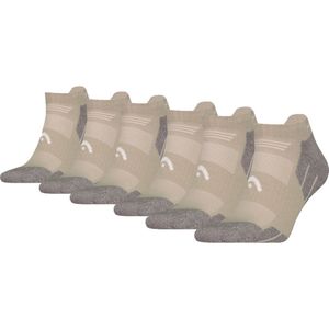 HEAD Wandelsokken All Climates Hiking Sneaker - 6 paar - Lage Hiking Sokken -Taupe - Maat 35/38