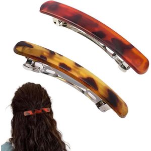Haarklemmen klassieke haarspeld voor dia's automatische haarspelden voor meisjes haaraccessoires voor dames (schildpad) - Set van 2